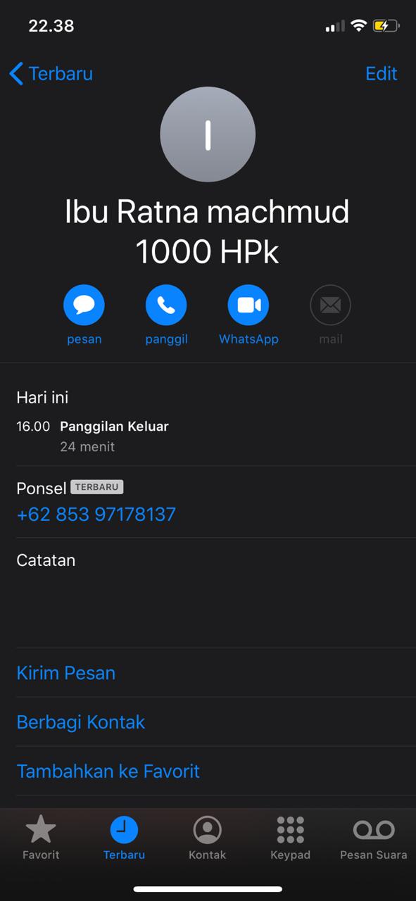 Akhirnya saya tahu namanya, Riska Rafika
